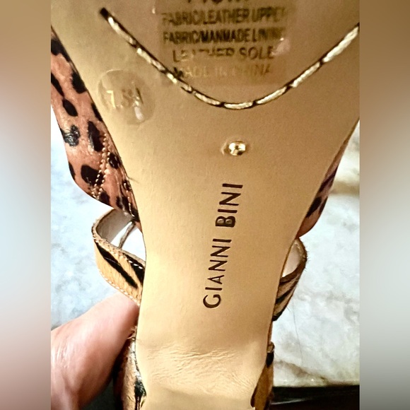 Gianni Bini Platform Animal Print Sandals Sz 7.5 - Picture 7 of 10